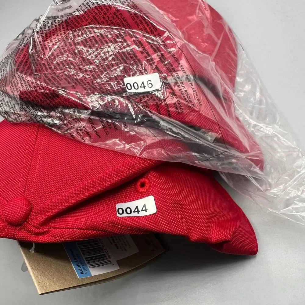 Air Jordan Hat Men M-L Red Metal Logo‎ Jumpman Strap Back Cap New